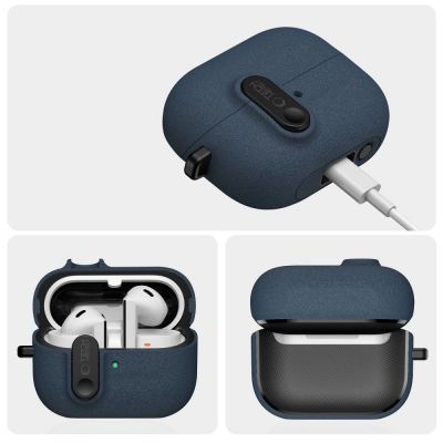 4. Tech-Protect Slim Hook Hülle für Samsung Galaxy Buds 3 / 3 FE / 3 Pro – Marineblau
