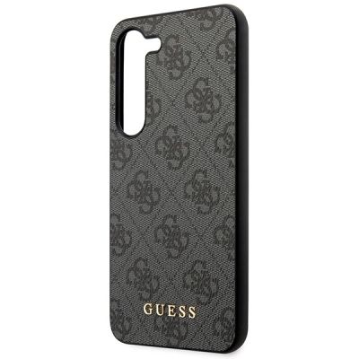 6. Guess GUHCS23SG4GFGR S23 S911 Grau/Grau Hardcase 4G Metal Gold Logo