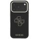 3. Guess Grained & Big Resin Logo Case für iPhone 18 Pro Max / 17 Pro Max - Schwarz