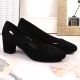 9. Sergio Leone W SK314D Wildleder Pumps mit Absatz Schwarz