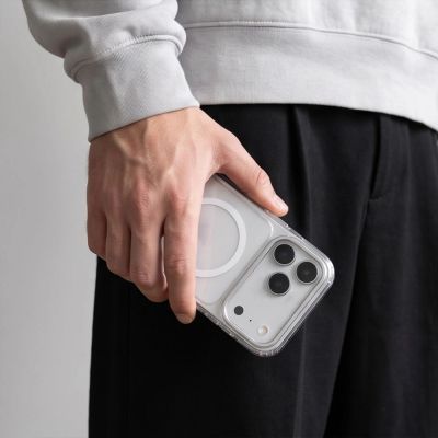 7. Tech-Protect MagStand MagSafe CC Hülle für iPhone 18 Pro Max / 17 Pro Max – Transparent