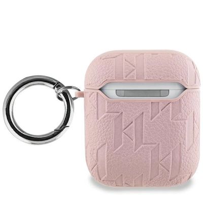 2. Karl Lagerfeld Monogram Karl & Choupette Head Case für AirPods 1/2 – Rosa