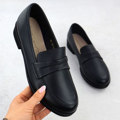 2. Damen-Lederloafer in Schwarz Sergio Leone MK25112-S