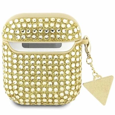 2. Guess GUA2HDGTPD AirPods 1/2 Cover Gold/Gold Strass Dreieck Charm