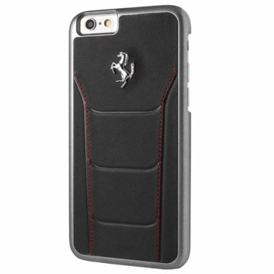 Ferrari Hardcase FESEHCP6BKR iPhone 6/6S 488 schwarz/rote Naht