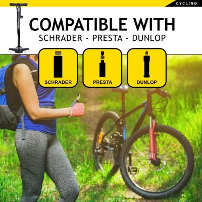 9. DUNLOP WERKSTATT-/FAHRRADPUMPE 174 Psi MIT MANOMETER