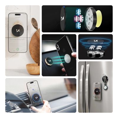 2. Wozinsky Selbstklebende magnetische Auto-Armaturenbretthalterung Schwarz (WMH-02)