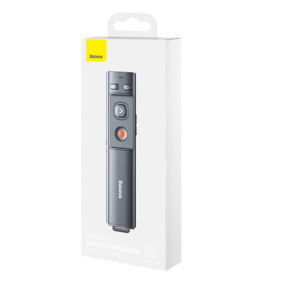 5. Baseus Orange Dot Kabelloser Präsentations-Laserpointer - Grau (mit Batterie)