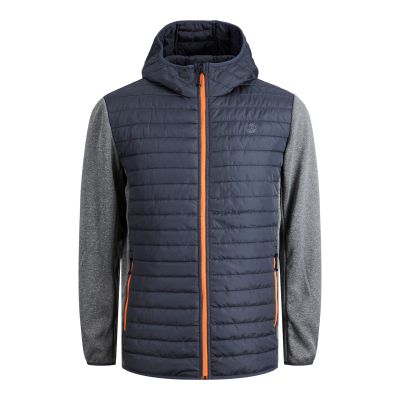 2. Jack&Jones JJEMULTI Steppjacke 12182242 Grau melang/Eingesetzter Saum