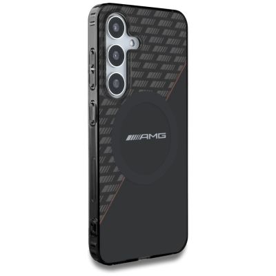 4. AMG Double Layer Rhombs MagSafe Case für Samsung Galaxy S25+ - Schwarz/Rot