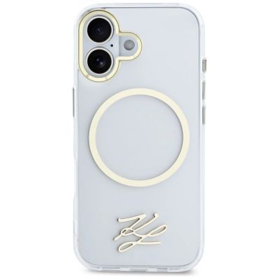 3. Karl Lagerfeld IML KL Script Logo MagSafe Hülle für iPhone 17 - Transparent