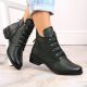 2. Jezzi W JEZ412B isolierte flache Stiefeletten, grün