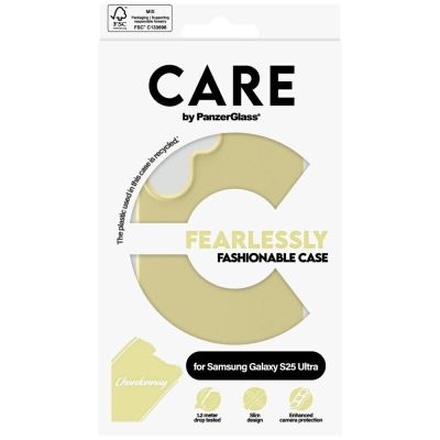 4. CARE by PanzerGlass Fashion-Schutzhülle für Samsung Galaxy S25 Ultra – Gelb