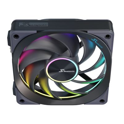 4. Seasonic MagFlow ARGB Computergehäuselüfter 12cm Schwarz 3 Stück.