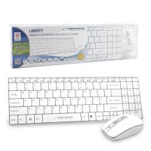Esperanza EK122W Tastatur- und Mausset (USB 2.0; weiß; Laser)
