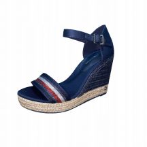 Tommy Hilfiger Ripsband-Sandalen mit hohem Keilabsatz W FW0FW05254