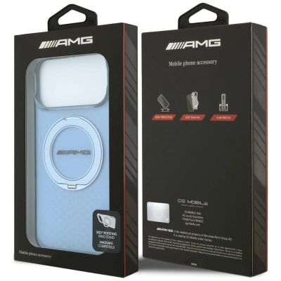 8. Mercedes AMG IML Double Layer Urban Line Hülle mit Ringständer und MagSafe-Funktion für iPhone 18 Pro Max / 17 Pro Max – blau