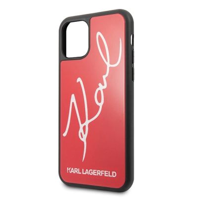 3. Karl Lagerfeld Signature Glitter Case für iPhone 11 Pro – Rot