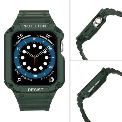 4. Schutzarmband für Apple Watch 38/40/41 mm Panzergehäuse-Armband - Grün