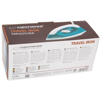10. Esperanza Smoother EHI001 Reisebügeleisen (1200W; blau)
