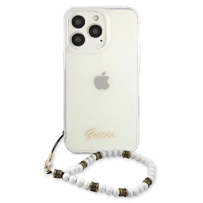 3. Guess GUHCP13LKPSWH iPhone 13 Pro / 13 6.1" Transparentes Hardcase White Pearl