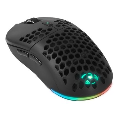 GAMIAC PX71 Gaming-Maus, beidhändig bedienbar, kabellos (RF) + USB Typ-A, optisch, 16000 DPI