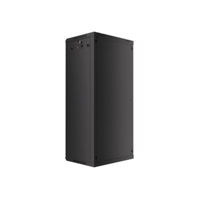 16. Lanberg WF01-6427-10B einteiliger Schrank (27 HE; 1300 mm / 600 mm / 450 mm; Wandmontage; Glas; 19 Zoll; schwarz)