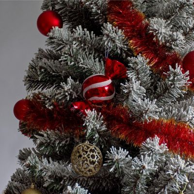 10. GLAS-CHRISTBAUMKUGEL IN BONBONFORM MICA ROT