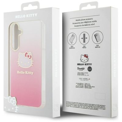 8. Hello Kitty IML Gradient Electrop Kitty Head Hülle für Samsung Galaxy A55 – Rosa