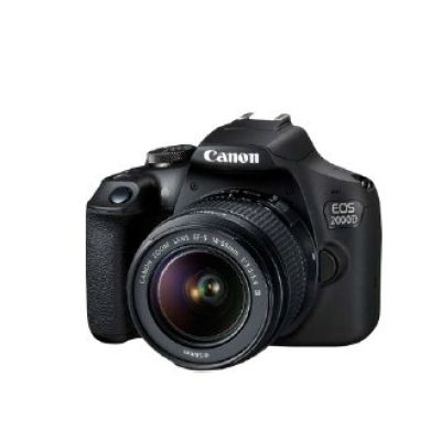 2. Canon EOS 2000D BK 18-55 IS II EU26 SLR-Kamera-Kit (24,1 MP CMOS, 6000 x 4000 px, Schwarz)