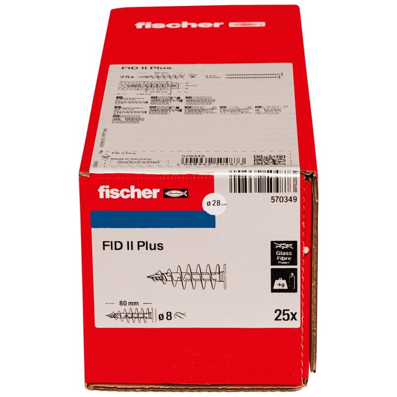 3. Fischer 570349 Schraubanker/Spreizdübel 25 Stück.