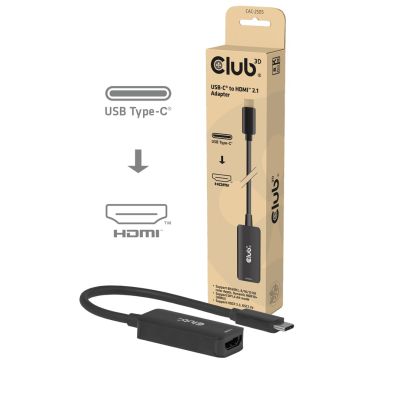 2. CLUB3D CAC-2505 Kabeladapter 0,12 m USB Typ-C HDMI + USB Schwarz