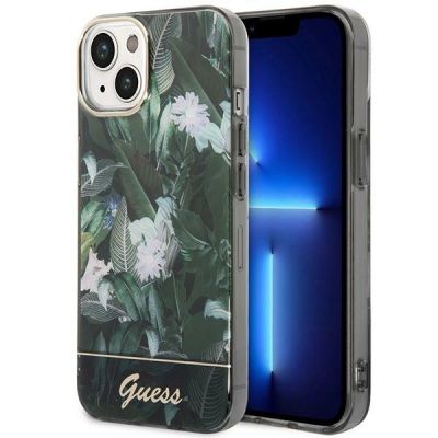 Guess GUHCP14MHGJGHA iPhone 14 Plus 6,7" grün/grüne Hardcase Jungle Collection