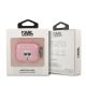 3. Karl Lagerfeld Glitzer Karl's Head Case für AirPods 3 – Pink