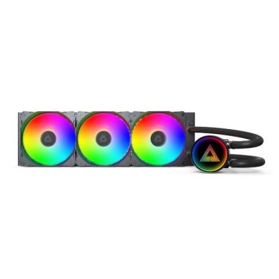 6. Montech LightFlow ARGB 360 All-in-One-Flüssigkeitskühler für Prozessoren, 12 cm, Schwarz, 1 Stück.
