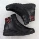 4. Schwarze Damen-Lederstiefeletten mit Keilabsatz Vinceza 39963