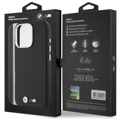 8. BMW M Edition Kevlar-ummantelte Metallhülle für iPhone 16 Pro Max – Schwarz