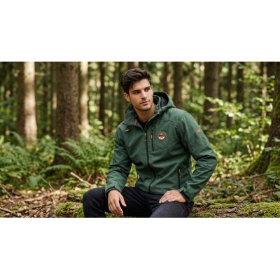 3. Herren-Softshelljacke Geographical Norway TOLYMPIA GREEN DB MEN 009 (WZ8535H/GN-GREEN)