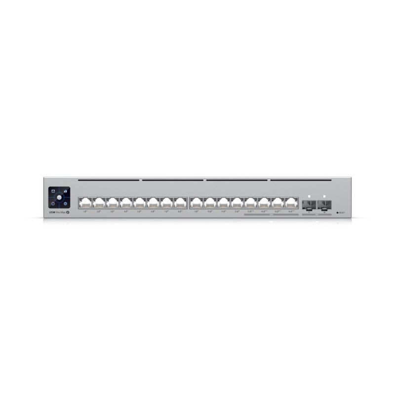 11. Ubiquiti UniFi Pro Max 16 PoE 18p PoE Switch (PoE+: 12; PoE++: 4;) Managed Gigabit/Multigigabit/10G