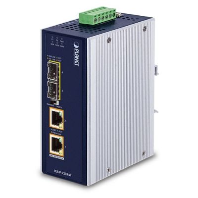 PLANET IGUP-2205AT Netzwerk-Konverter 1000 Mbit/s Multifunktional, Einzeln Blau