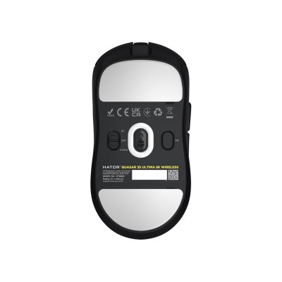 15. HATOR Quasar 3S Ultima 8K Kabellose Gaming-Maus, Rechtshänder, RF-Funk + Bluetooth + USB Typ-C, Optischer Sensor, 30000 DPI