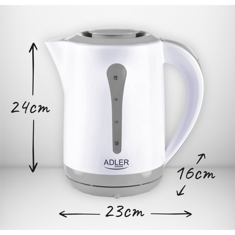 26. Adler AD 1244 Wasserkocher (2200W 2,5l; blau)