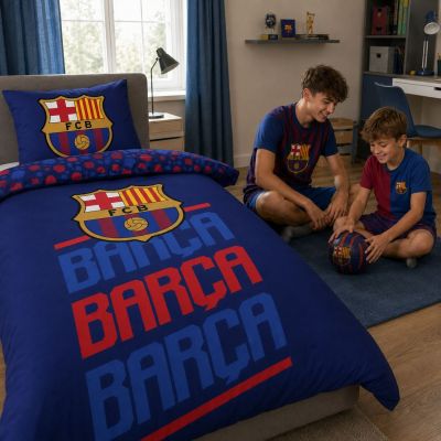 5. FC Barcelona Baumwollbettwäsche-Set 140x200 + 70x90 cm FCB-4515BL