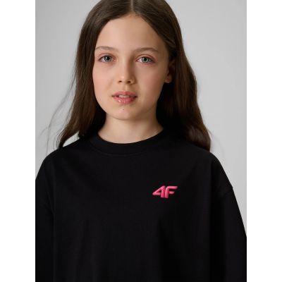 3. Mädchen-T-Shirt, locker geschnitten, schlicht, Größe 4F 4FJRSS26TTSHF3984-20S