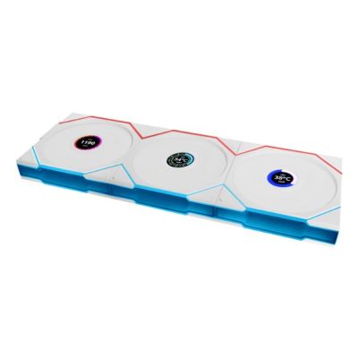 3. Lian Li UNI FAN TL Kabelloser LCD-Lüfter, ARGB, PWM – 120 mm, weiß