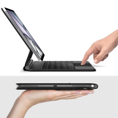 9. Tech-Protect Smartcase Magnetic mit Tastatur für iPad Pro 12,9" 2020 / 2021 / 2022 / iPad Air 13" 2024 / 2025 - Schwarz