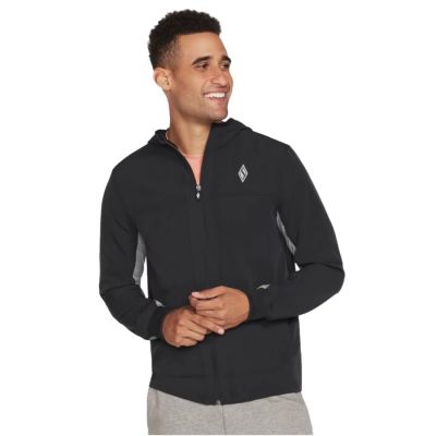 Skechers Skechweave Premium Kapuzenjacke M1JA123-BLK Schwarz L