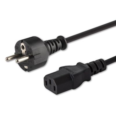 SAVIO CL-138 Kabel (C13 / IEC C13 / IEC 320 C13 - Schuko M; 1,8 m; schwarz)