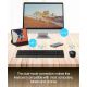 11. GEMBIRD Kabelloses Tastatur- und Maus-Set mit Dual-Modus, 2,4 GHz + Bluetooth, schlank, US-Layout, Schwarz