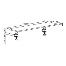 Ergo Office Monitor-Tischablage, zum Anschrauben, 13"~32", max. 20 kg, ER-409